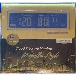 Veridian Healthcare Upper Arm Blood Pressure Monitor 01-513GR Metallic New